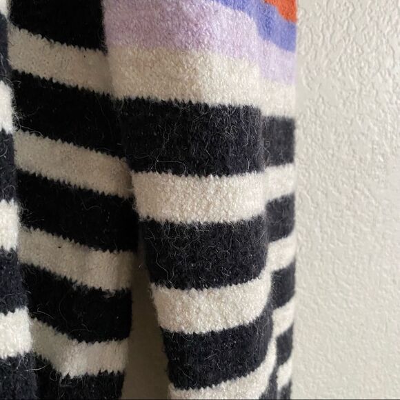 Free People Complete Me 80s style Striped Rainbow Sweater - Picture 7 of 11